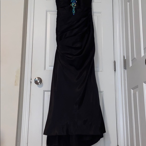 Flirt black evening gown w/ beading poly size 8 - Picture 4 of 5